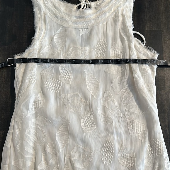 Max Studio Specialty Ivory Embroidered Shift Dress Size Medium - Picture 7 of 8